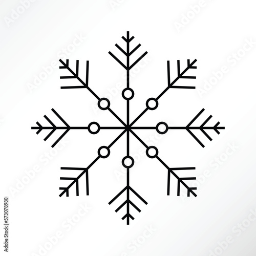 Minimalist snowflake graphic asset.