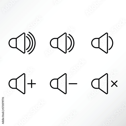 Minimalist icons of sound buttons.