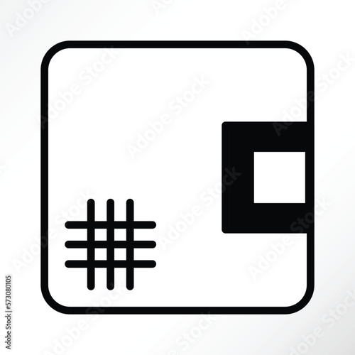 Minimalist icon of a wallet.