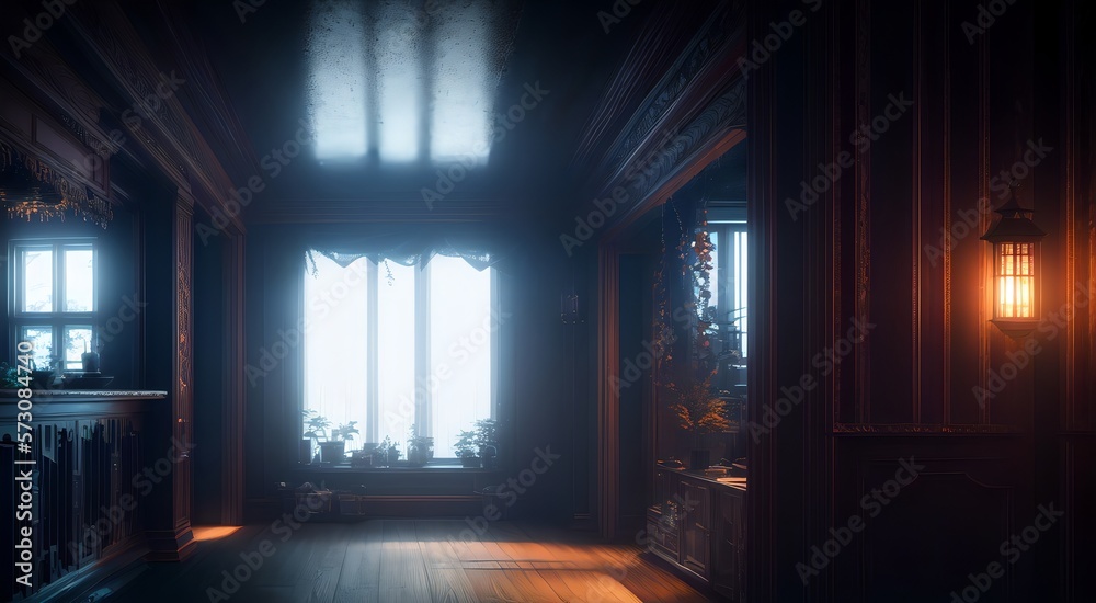 Fototapeta premium Interior of a empty room [AI Generated]