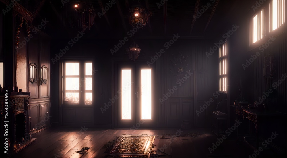 Fototapeta premium Interior of a empty room [AI Generated]