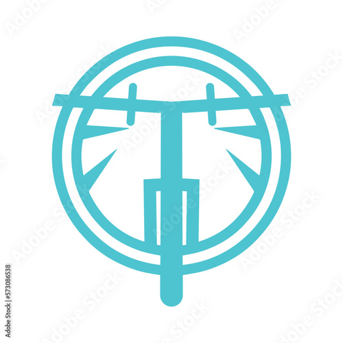 bicycle bike logo cyclist sport logo modern corporate, abstract letter logo