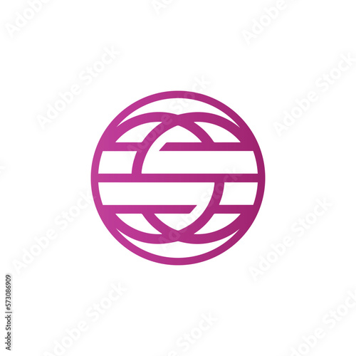 Elegant circular S and S logo templatemodern corporate, abstract letter logo photo