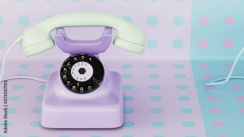 retro phone ringing loop animation