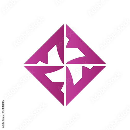 motif logo simple angular logo can be used for textilemodern corporate, abstract letter logo