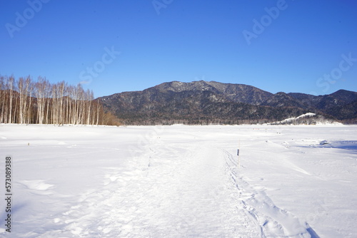 Lake Nukabira, Ice Lake in Kamishihoro, Hokkaido, Japan - 日本 北海道 上士幌町 糠平湖 音更川