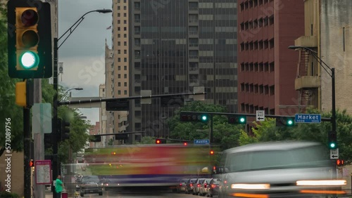 Dallas - Downtown - Morning Traffic Lights Time Lapse