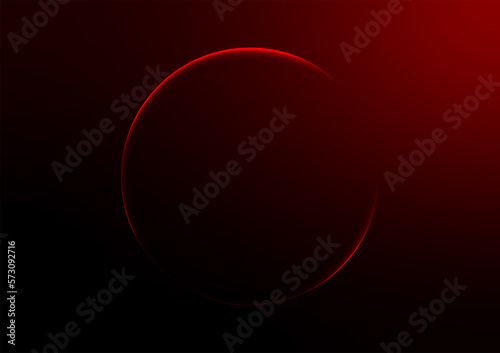 Red world circle space sci-fi technology center background