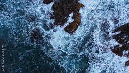 Aerial View Of Large Rocks At Benijo Beach photo