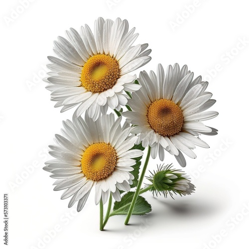 The Beauty of Simplicity Daisies Flower  Vibrant Blooms - Generative AI