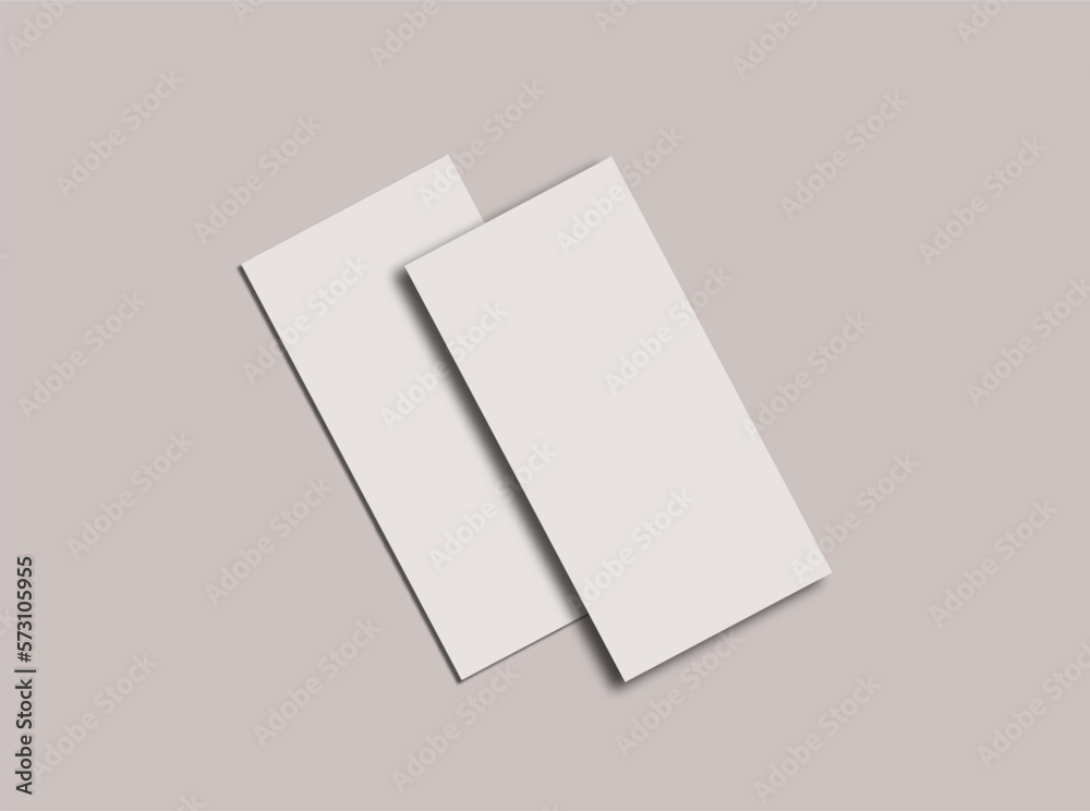 bi fold brochure dl flyer rack card blank paper mockup  - obrazy, fototapety, plakaty 