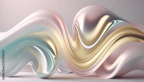 Fototapeta Naklejka Na Ścianę i Meble -  抽象的で流動的な模様　カラフル　Generative AI