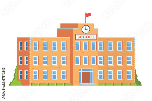 Vector bistro and restaurant building flat design illustration
