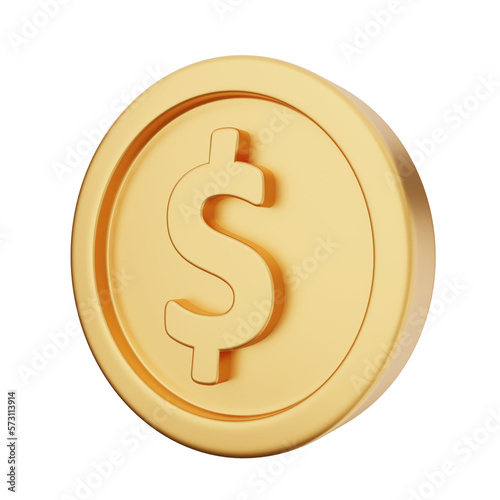 3d coin dollar render