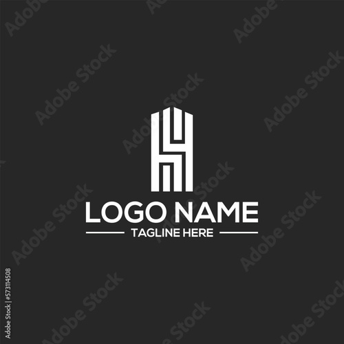 modern HH logo designs