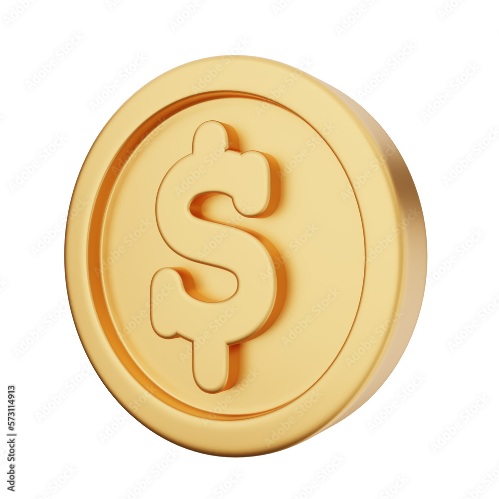 3d coin dollar render 3d coin dollar render