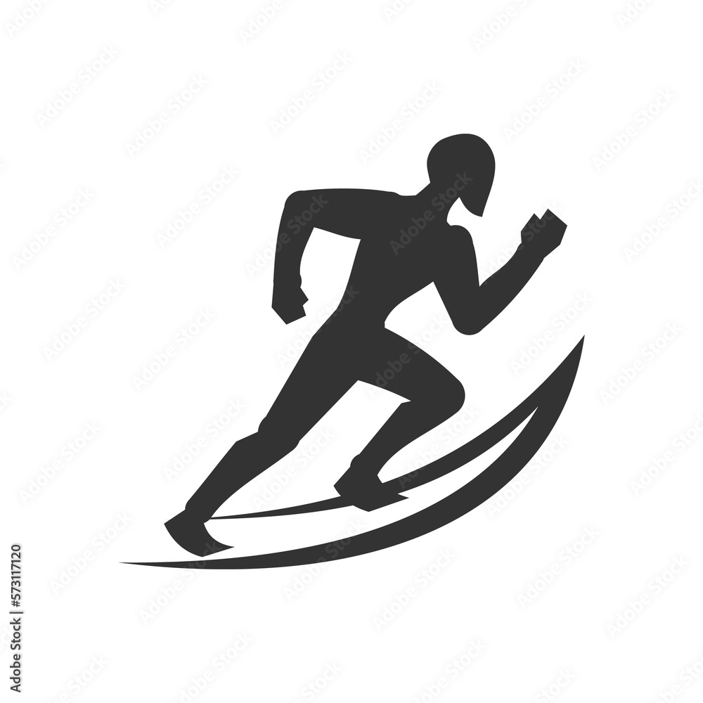 Running man logo template Icon Illustration Brand Identity.Isolated and flat illustration. Vector graphic Running man logo template Icon Illustration Brand Identity.Isolated and flat illustration. Vector graphic