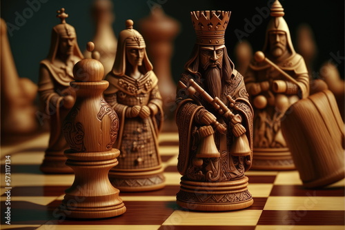 chess games and strategy concept, luxury, hobby, Made by AI,Artificial intelligence