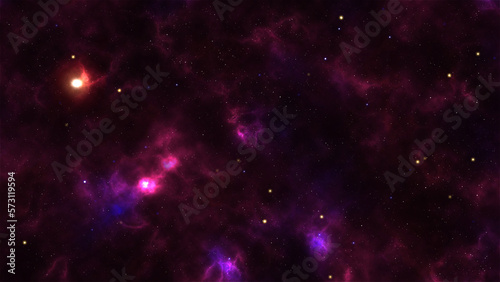 Realistic nebula and shining stars. Colorful cosmos with stardust and  magic color galaxy. Infinite universe background.