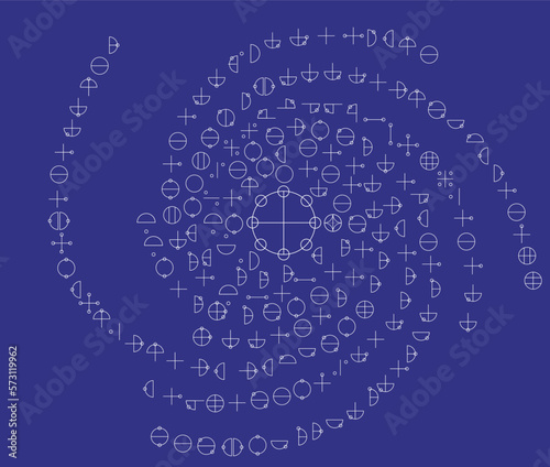 カタカムナ, 真言, 宇宙, 神経, スピリチャル, 夜空, 祈り, 命, space, night sky, universe, starry sky, prayer, life, message, 模様, シンボル, 概念, テクノロジー, ベクター, デザイン