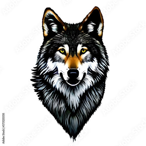 wolf head vector