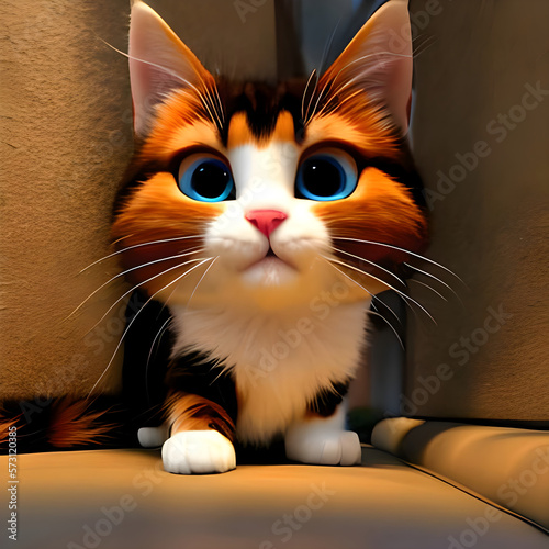 Cute Cat with blue eyes