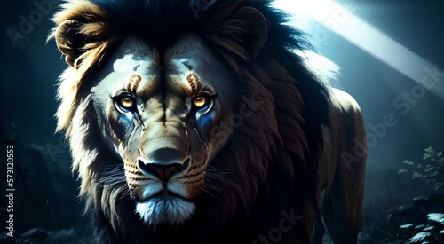  The King of the Wild  Majestic Lion Portrait   AI Generated 