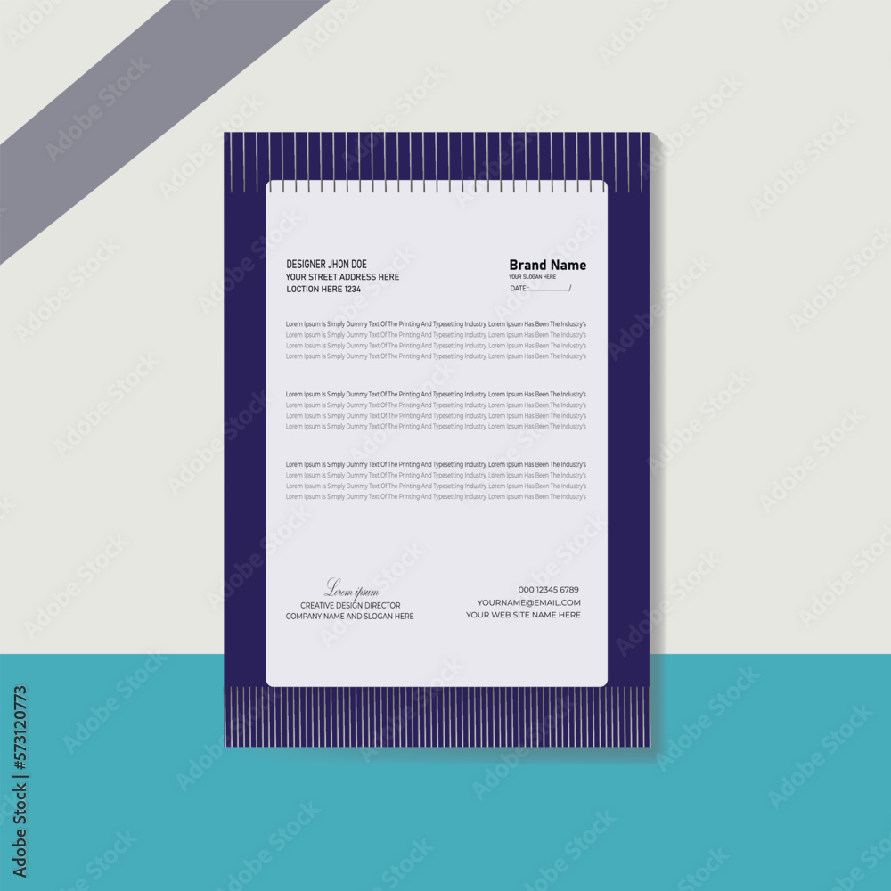 Letterhead Minimal Corporate Layout Template Letterhead Minimal Corporate Layout Template