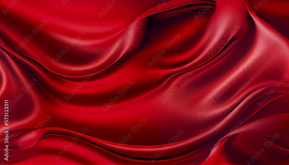 Fototapeta premium Red satin background. Generative AI, Generative, AI