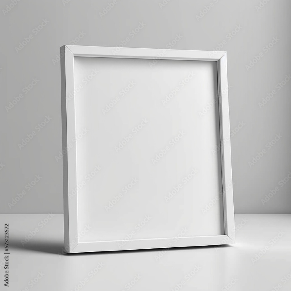 Mock-up frame on the cabinet. Generative AI Mock-up frame on the cabinet. Generative AI