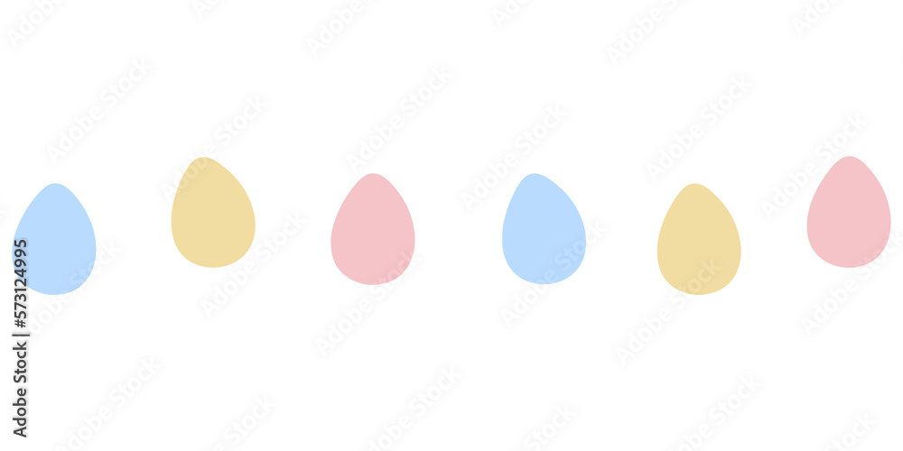 Pastel Colorful Easter Egg Banner