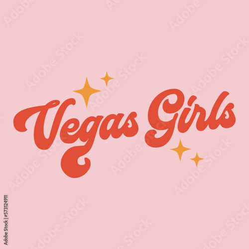 Vegas Girls typography Vector