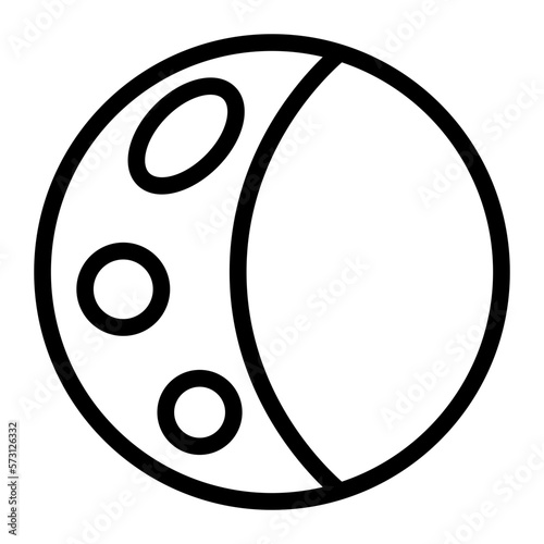 moon phase line icon