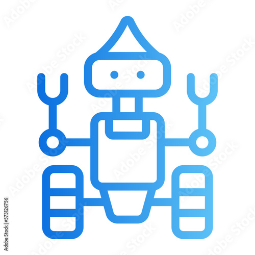 space robot gradient icon