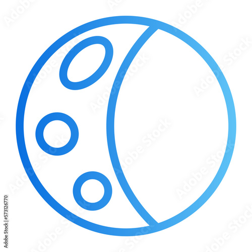 moon phase gradient icon