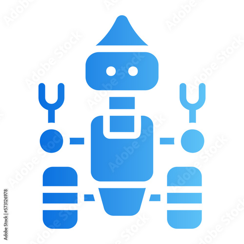 space robot gradient icon