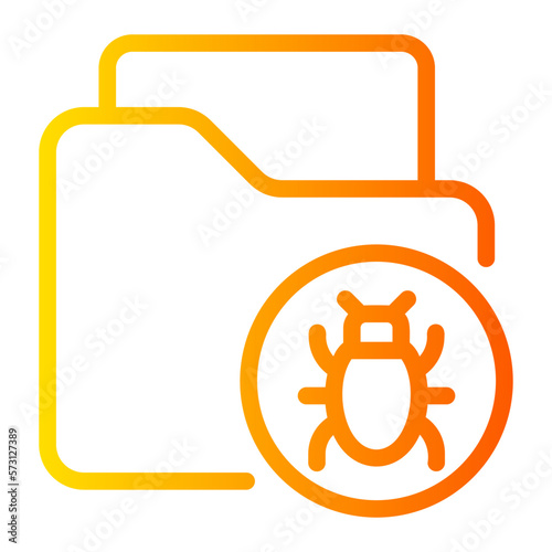 infected folder gradient icon