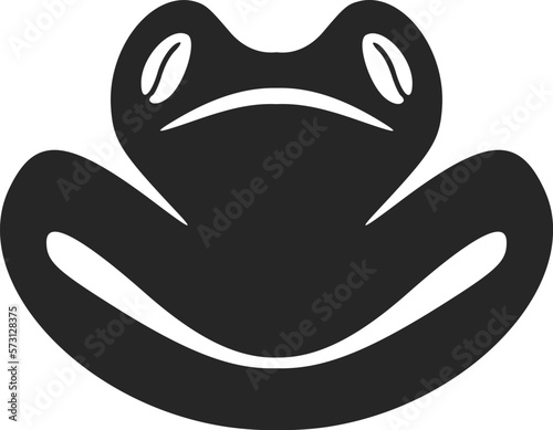 Elegant black toad black logo. Isolated.