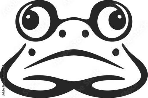 Elegant black toad black logo. Isolated on a white background.