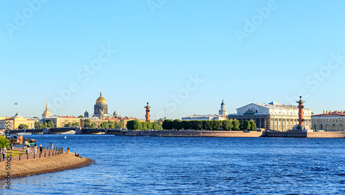 Saint-Petersburg, Russia - June 18, 2019: Arrow of Vasilyevsky Island