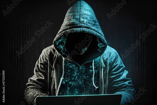 hacker with laptop 