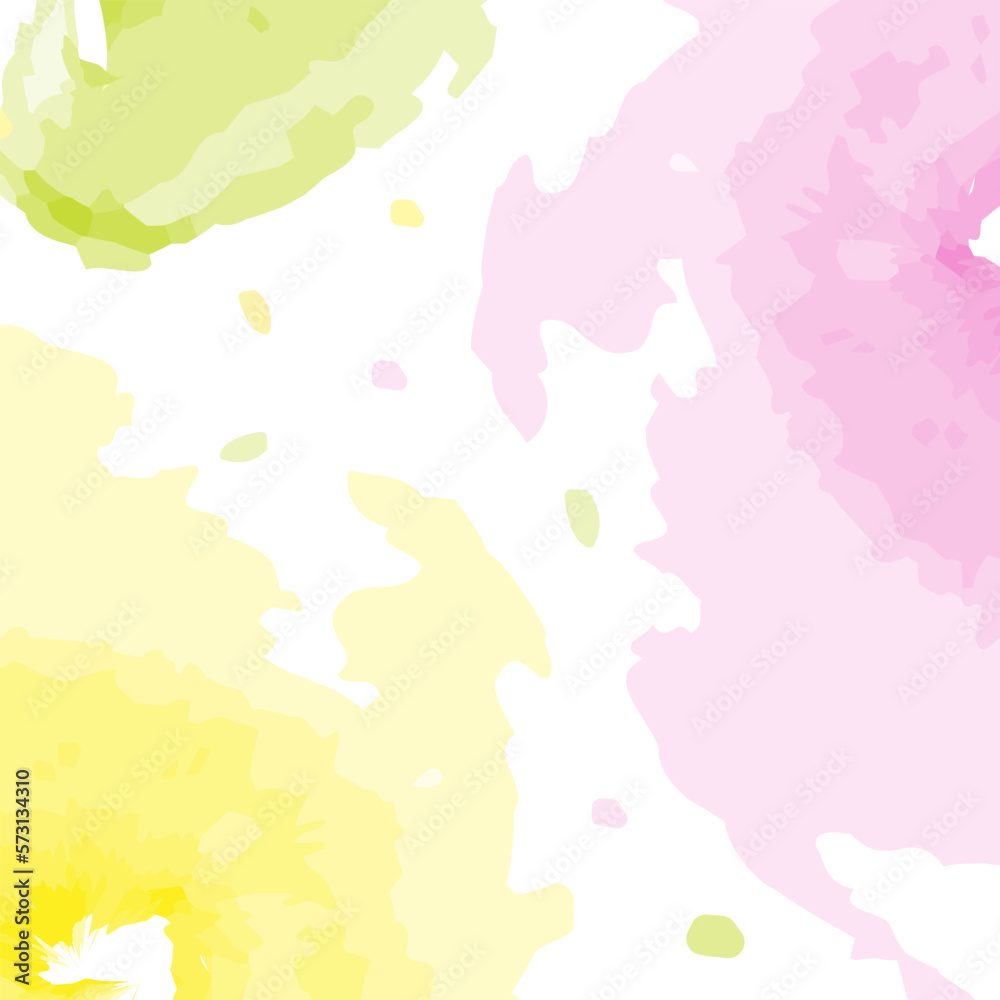 Abstract spots in trendy spring colorful shades in a watercolor manner. Background texture. Isolate