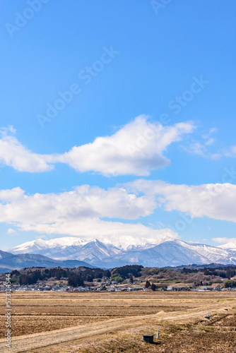 早春の蔵王山麓 