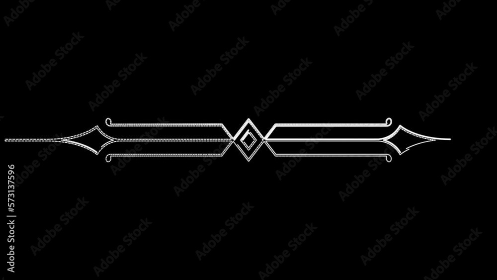 Calligraphic Design Element Animation With Alpha Video Calligraphic Design Element Animation With Alpha Video