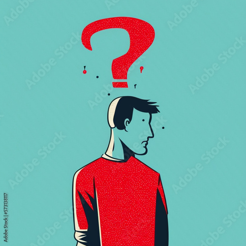 Illustration of Confused Person photo