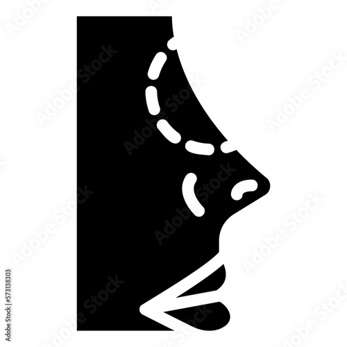 nose glyph icon