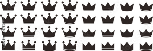 王冠のアイコンセット