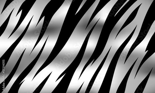 stripe animal jungle bengal tiger fur texture pattern white and black. print
