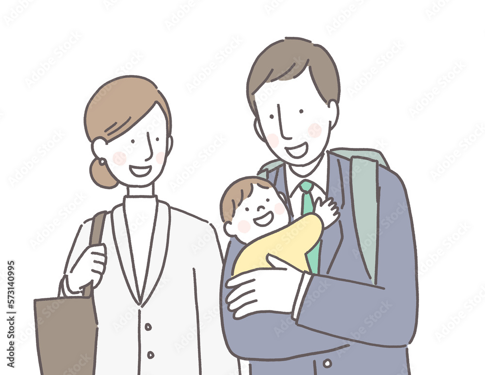 共働き子育てする家族 共働き子育てする家族
