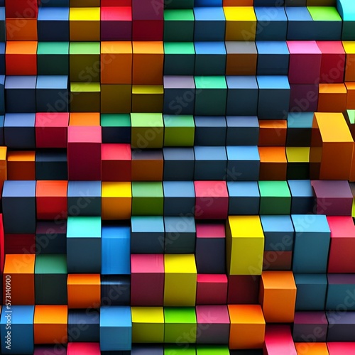 Abstract colorful cubes background
